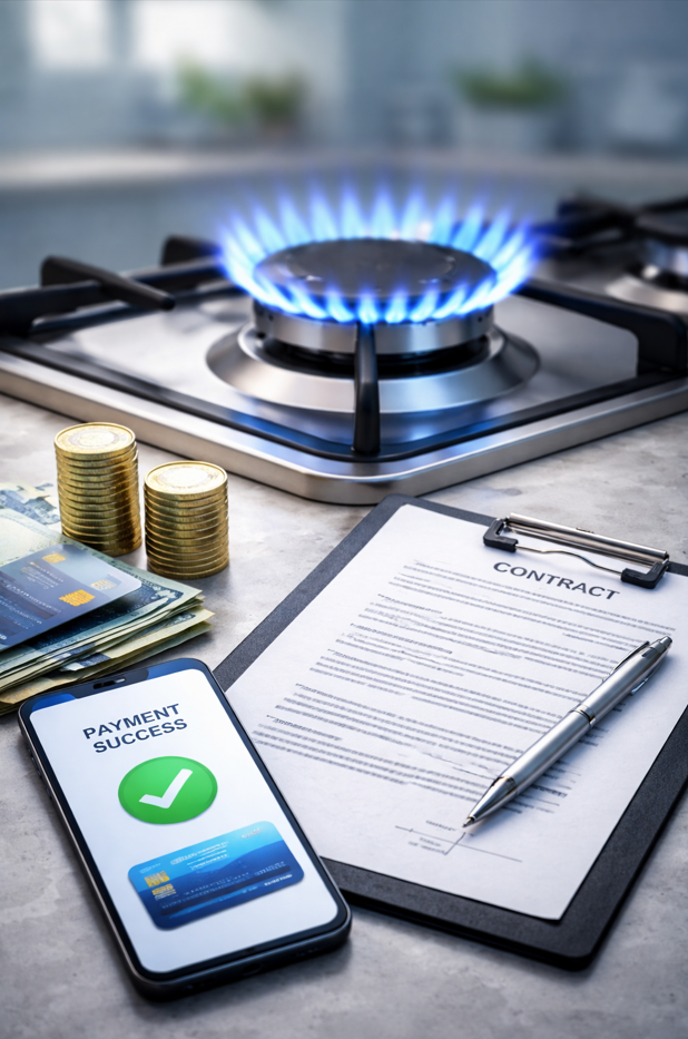 Gas tap fee and deposit information
