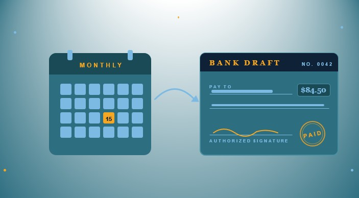Set up automatic bank draft payments
